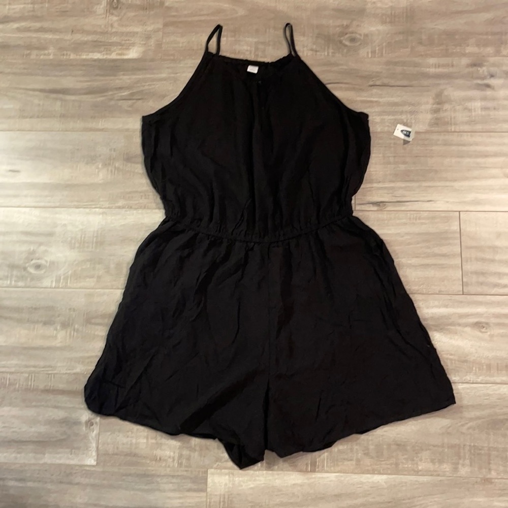Black Spaghetti Strap Romper